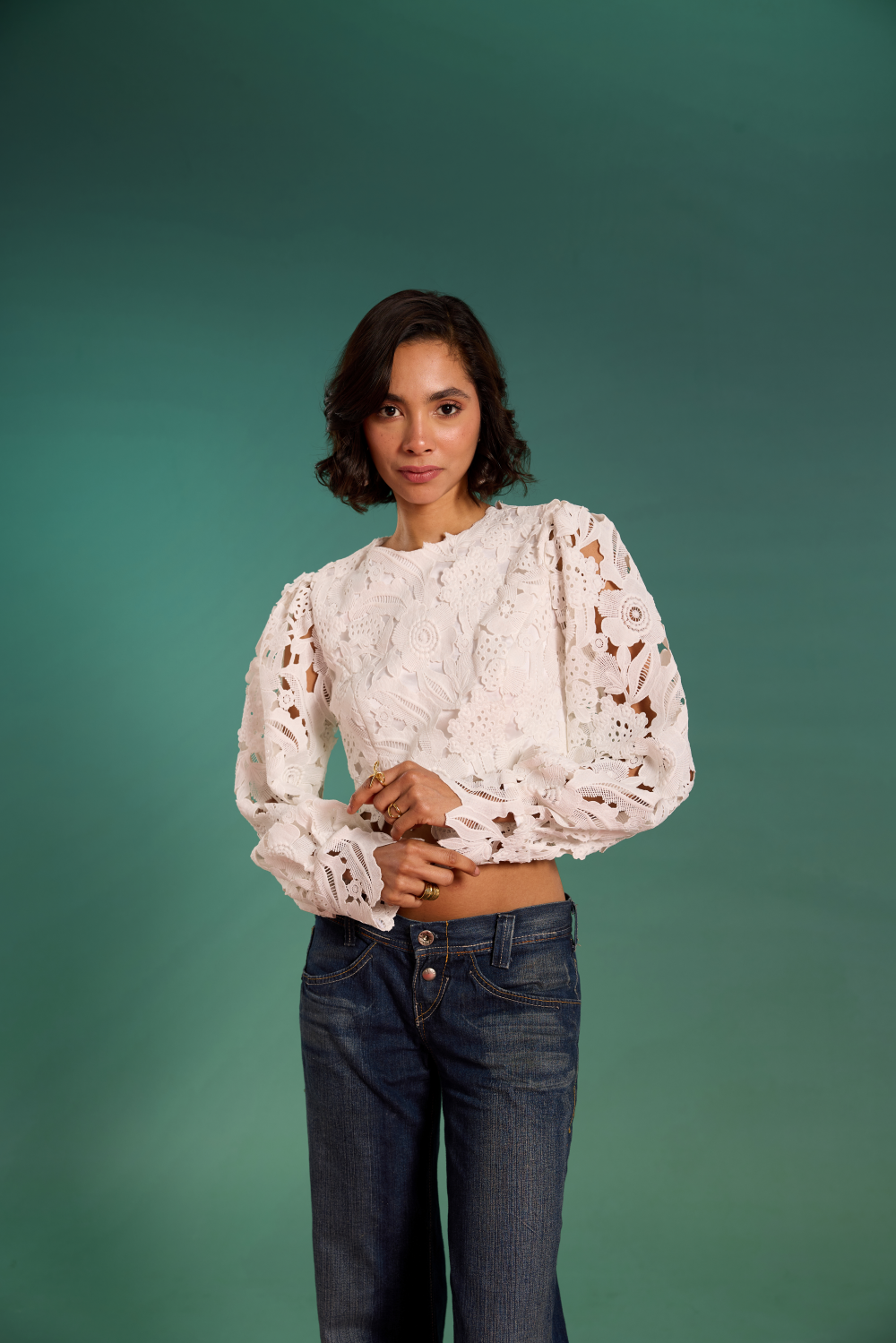 Lace whisper top