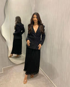 Noir tweed set