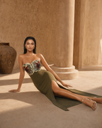 Olive bloom gown