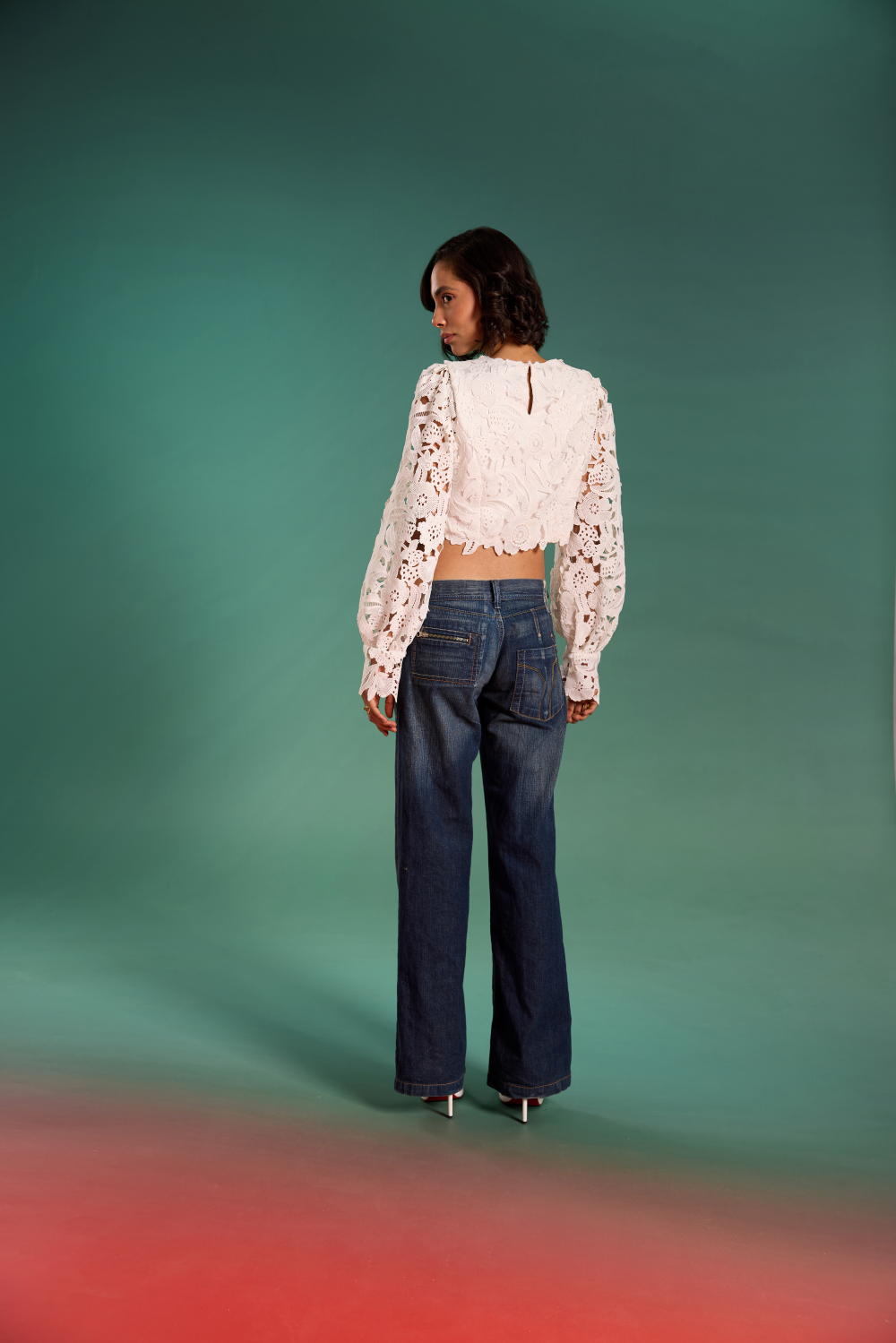 Lace whisper top