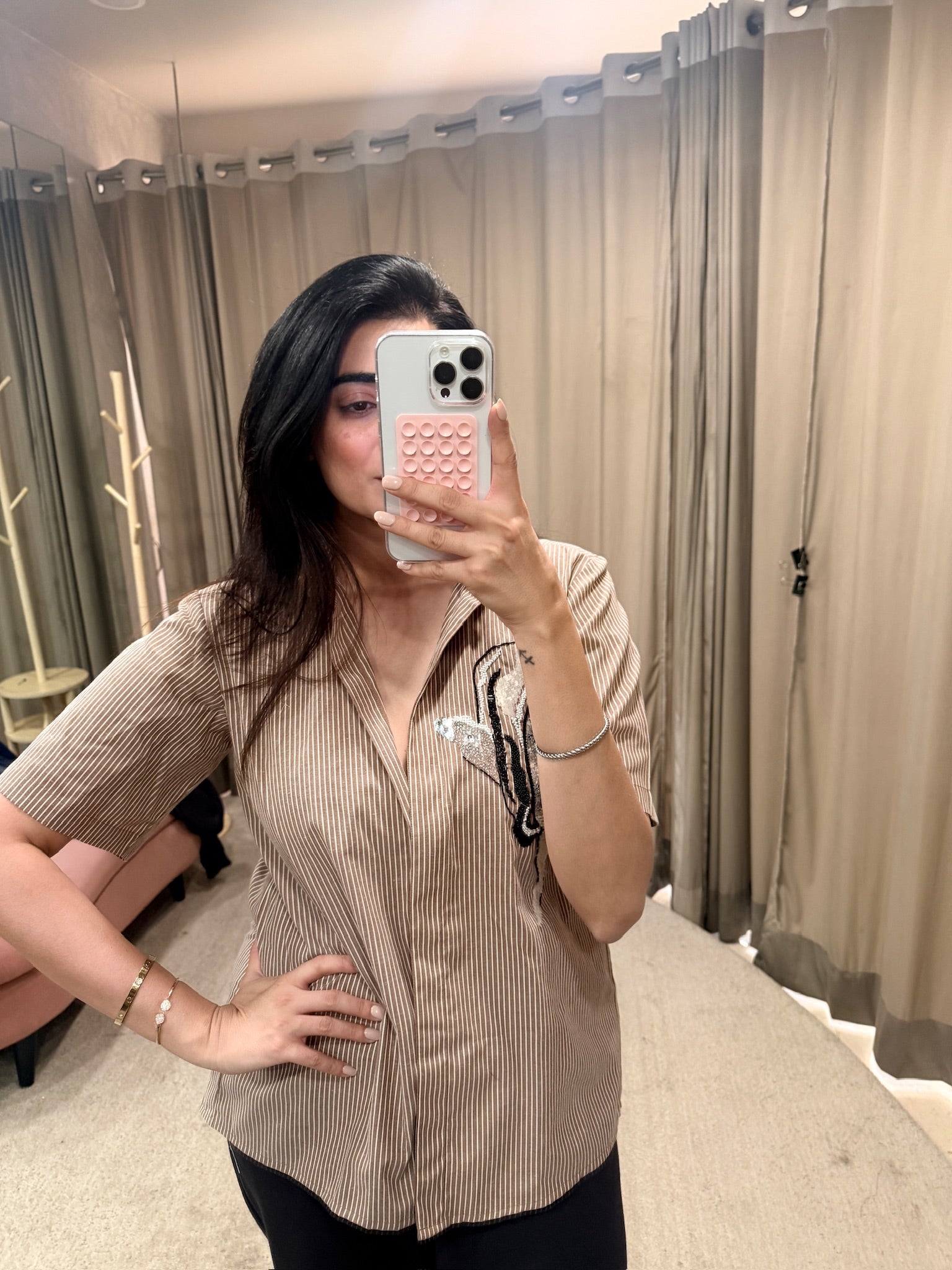 Pinstripe muse shirt