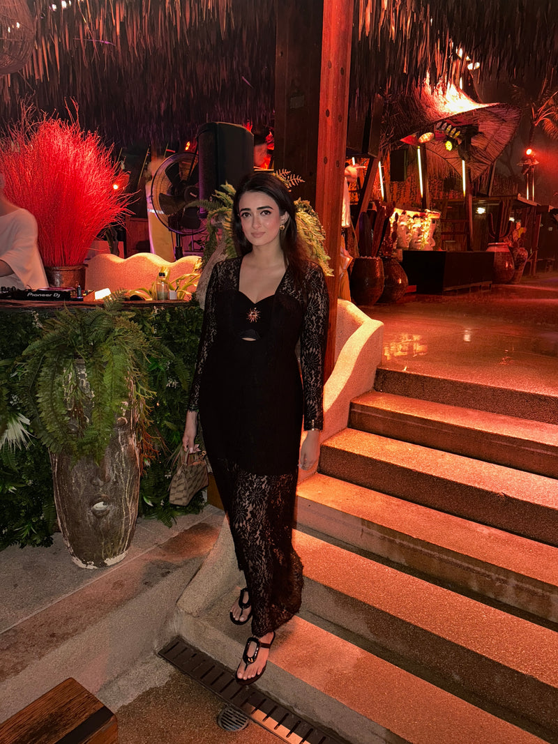 Chantilly lace dress