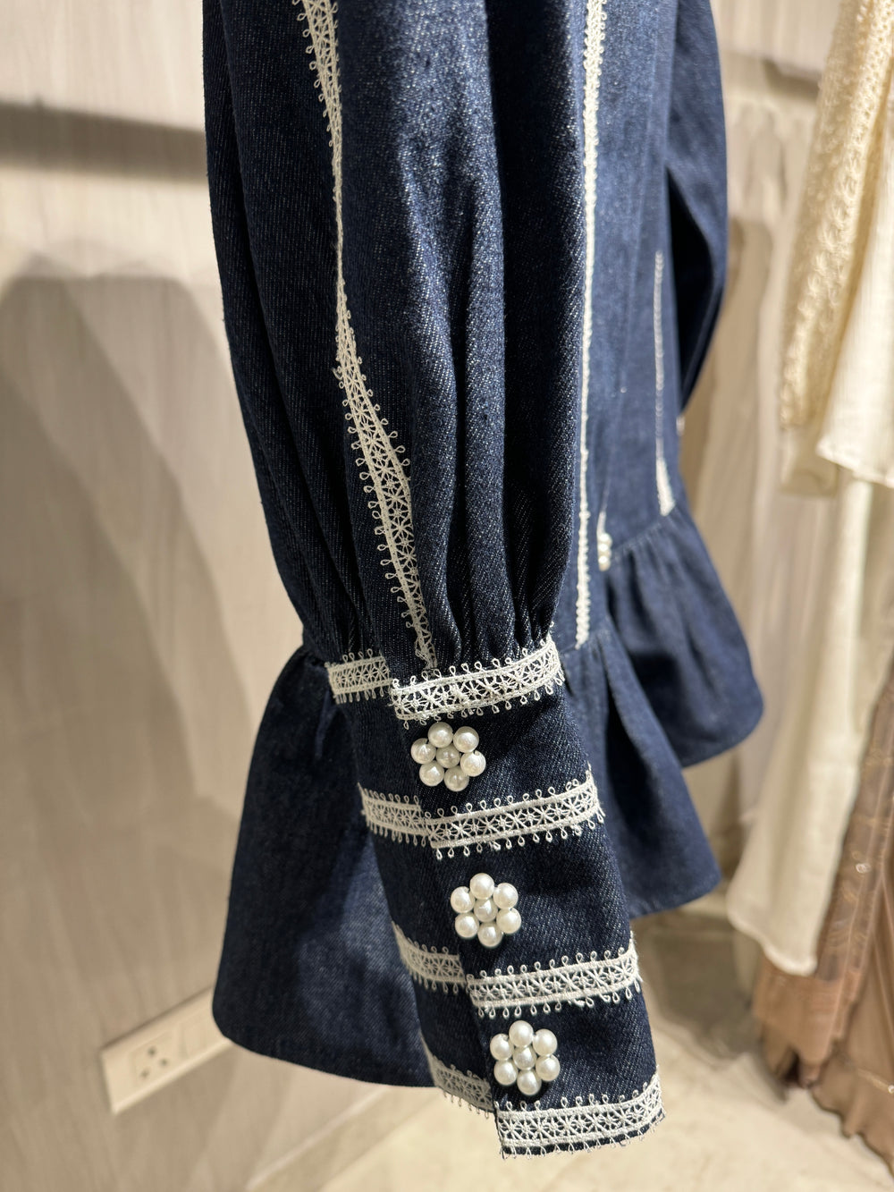 Anukriti Jhamb in our Daisy denim dress