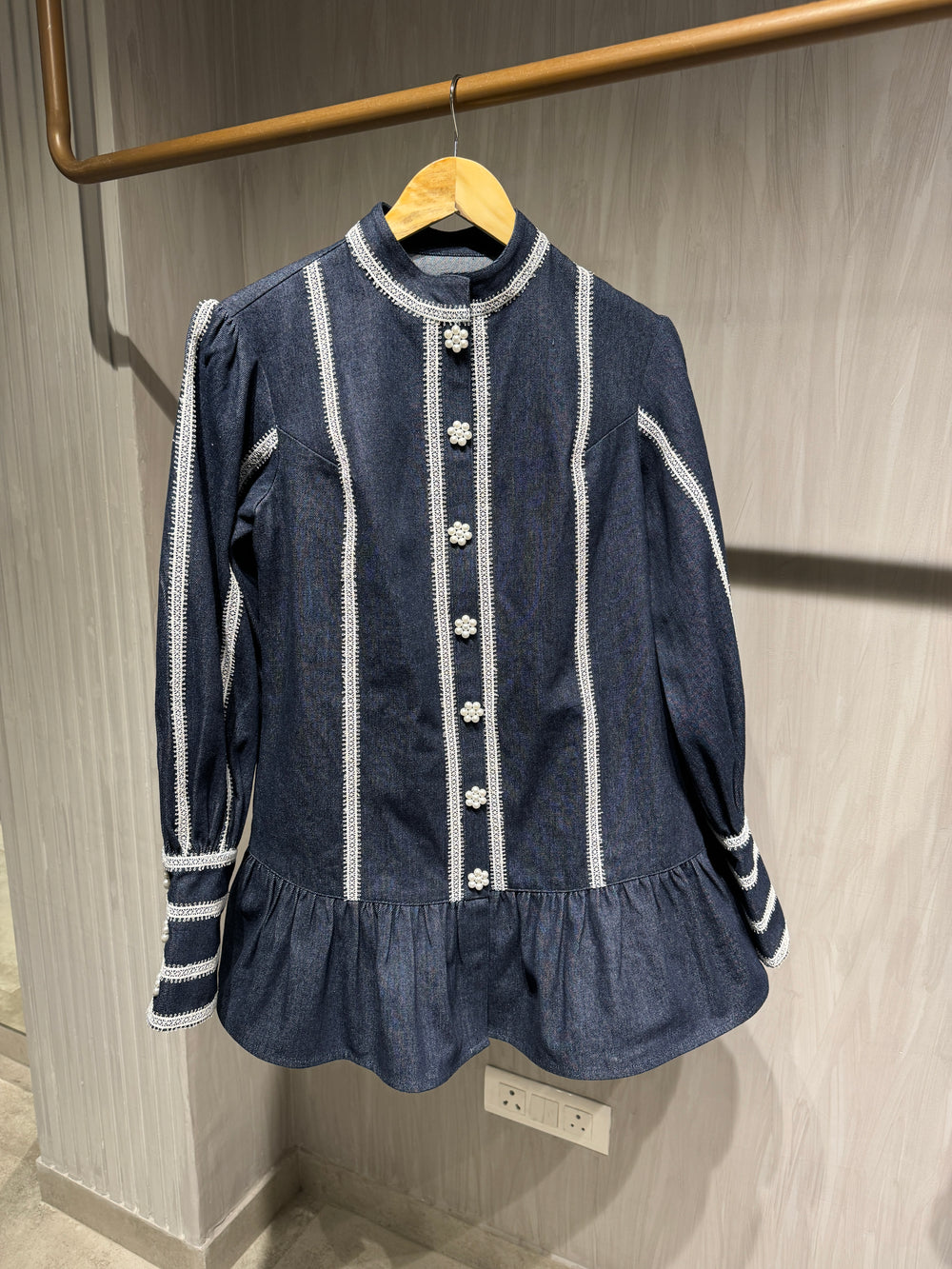 Anukriti Jhamb in our Daisy denim dress