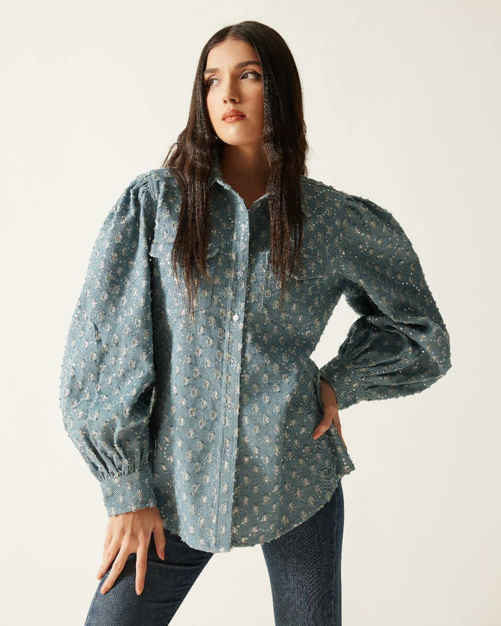 Hanna Khan in our Elara Shirt