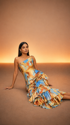 Mirage ruffle dress