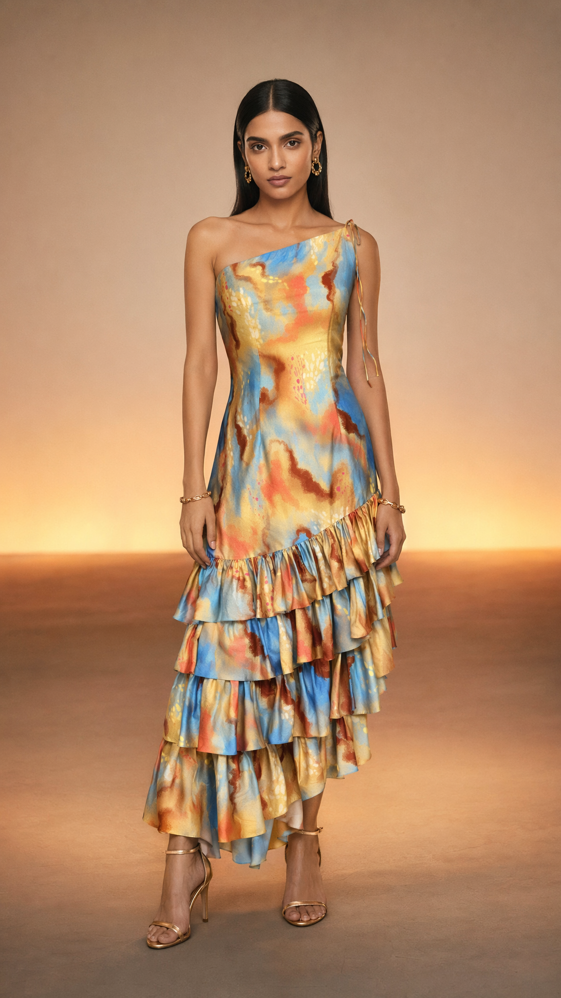 Mirage ruffle dress